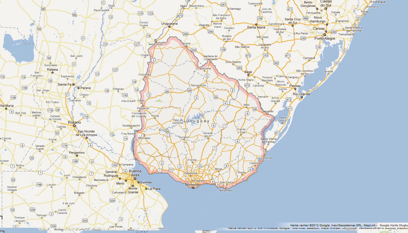 harita Uruguay